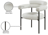 Blake Contemporary Dining Chairs Set of 2 - Stylish Soft Faux Leather and Durable Metal Frame