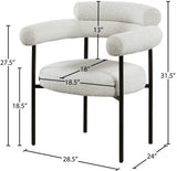 Blake Contemporary Dining Chairs Set of 2 - Stylish Soft Faux Leather and Durable Metal Frame
