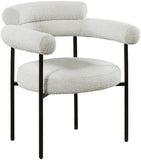Blake Contemporary Dining Chairs Set of 2 - Stylish Soft Faux Leather and Durable Metal Frame