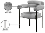 Blake Contemporary Dining Chairs Set of 2 - Stylish Soft Faux Leather and Durable Metal Frame