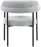 Blake Contemporary Dining Chairs Set of 2 - Stylish Soft Faux Leather and Durable Metal Frame