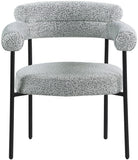 Blake Contemporary Dining Chairs Set of 2 - Stylish Soft Faux Leather and Durable Metal Frame