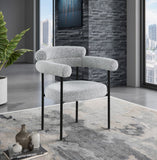 Blake Contemporary Dining Chairs Set of 2 - Stylish Soft Faux Leather and Durable Metal Frame