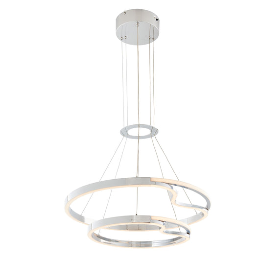 Minsk Double Round Chandelier // Chrome