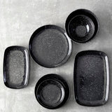 Camp Charcoal Coupe Platter 11x7"