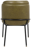 Jagger Contemporary Dining Chair Set of 2 with Soft Cushioning and Stylish Brushed Gold Legs