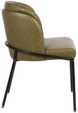 Jagger Contemporary Dining Chair Set of 2 with Soft Cushioning and Stylish Brushed Gold Legs