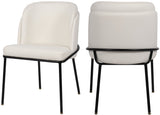 Jagger Contemporary Dining Chair Set of 2 with Soft Cushioning and Stylish Brushed Gold Legs