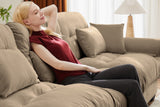 CLOUDIES 94" Loveseat with 2 Ottomans