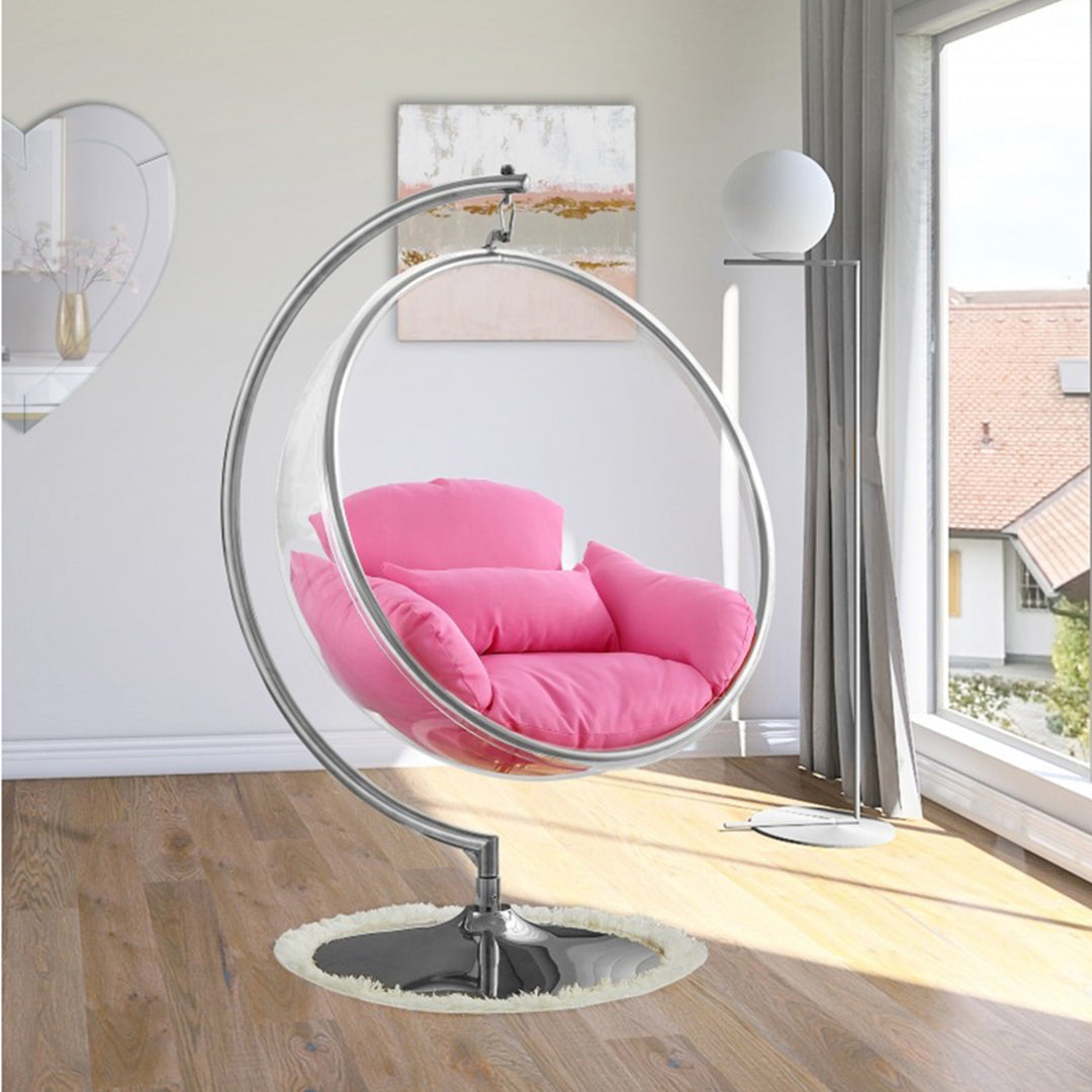 Luna Acrylic Swing Bubble Accent Chair