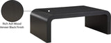 Artisto Contemporary Coffee Table with Rich Ash Veneer Finish - Stylish Curved Design for Modern Homes