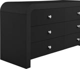 Artisto Contemporary Dresser with Rich Ash Veneer Finish and Versatile Handle Options for Storage