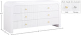 Artisto Contemporary Dresser with Rich Ash Veneer Finish and Versatile Handle Options for Storage