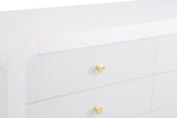Artisto Contemporary Dresser with Rich Ash Veneer Finish and Versatile Handle Options for Storage
