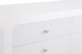 Artisto Contemporary Dresser with Rich Ash Veneer Finish and Versatile Handle Options for Storage