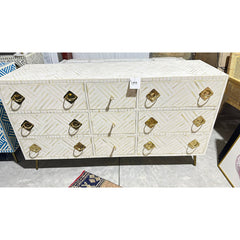 Bone Inlay 9 Drawer dresser