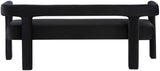 Athena Velvet Contemporary Bench - Luxurious Seating Solution for Modern Living Spaces, 66.5" Wide