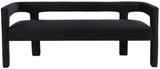 Athena Velvet Contemporary Bench - Luxurious Seating Solution for Modern Living Spaces, 66.5" Wide