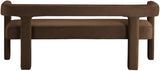 Athena Velvet Contemporary Bench - Luxurious Seating Solution for Modern Living Spaces, 66.5" Wide