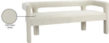 Athena Velvet Contemporary Bench - Luxurious Seating Solution for Modern Living Spaces, 66.5" Wide