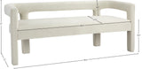 Athena Velvet Contemporary Bench - Luxurious Seating Solution for Modern Living Spaces, 66.5" Wide