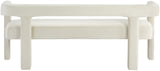 Athena Velvet Contemporary Bench - Luxurious Seating Solution for Modern Living Spaces, 66.5" Wide