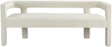 Athena Velvet Contemporary Bench - Luxurious Seating Solution for Modern Living Spaces, 66.5" Wide