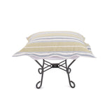 Indoor/Outdoor Puff Scroll Ottoman Dune Moss
