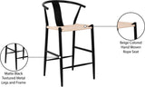 Beck Mid Century Modern Stool Set - Stylish Textured Seats with Sleek Black Metal Legs for Any Room