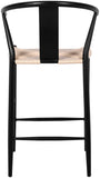Beck Mid Century Modern Stool Set - Stylish Textured Seats with Sleek Black Metal Legs for Any Room