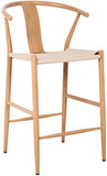 Beck Mid Century Modern Stool Set - Stylish Textured Seats with Sleek Black Metal Legs for Any Room