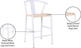 Beck Mid Century Modern Stool Set - Stylish Textured Seats with Sleek Black Metal Legs for Any Room