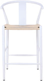 Beck Mid Century Modern Stool Set - Stylish Textured Seats with Sleek Black Metal Legs for Any Room