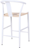 Beck Mid Century Modern Stool Set - Stylish Textured Seats with Sleek Black Metal Legs for Any Room