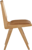 Abby Dining Side Chair Set of 2 - Stylish Mid-Century Design with Natural Wood and Cane Backrest