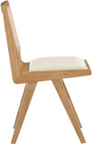 Abby Dining Side Chair Set of 2 - Stylish Mid-Century Design with Natural Wood and Cane Backrest