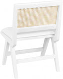 Abby Mid Century Dining Side Chair Set with Natural Cane Back and Solid Mango Wood Frame, Stylish Design