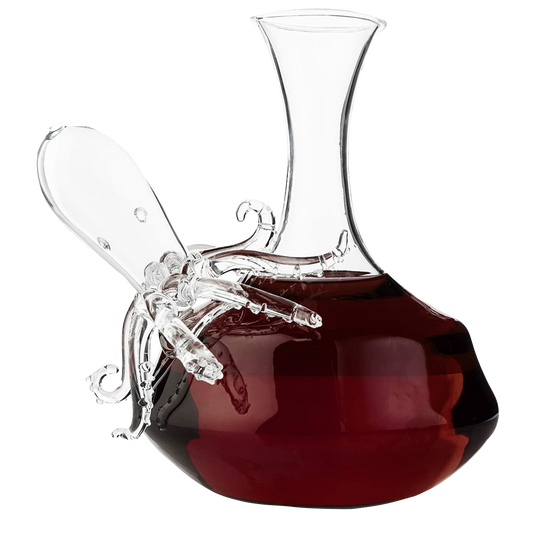 Octopus Tentacle Glass Decanter Handcrafted Decorative