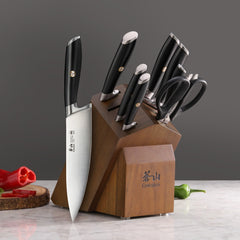 L Series 10-Piece Knife Block Set, Forged German Steel, Black, 1027440