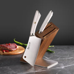 ELBERT Series Cleaver Knife Block Sets, Forged German Steel, Acacia Wood