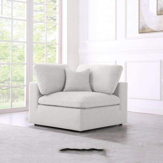 Serene Linen Textured Fabric Deluxe Comfort Corner Chair