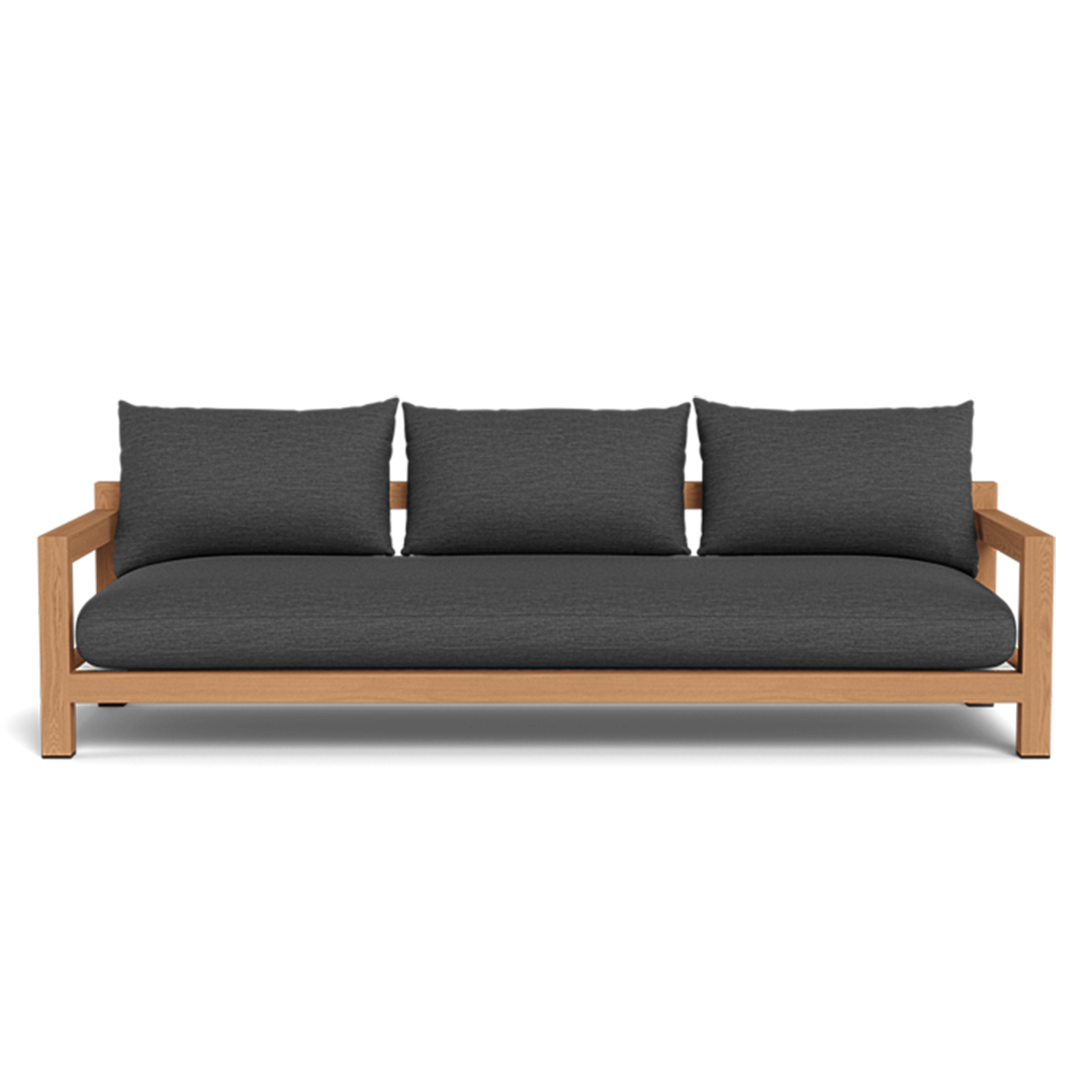 Pacific 3 Seat Sofa (Teak Natural / Panama Grafito / Batyline White)