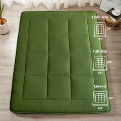 MAXYOYO Padded Japanese Floor Mattress, Green Foldable Roll Up Futon Mattress