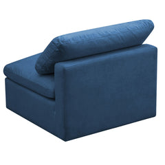 Plush Velvet Standard Comfort Modular Armless Chair