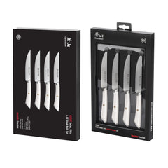 ELBERT Series 4-Piece Fine-Edge Steak Knife Set, Forged German Steel