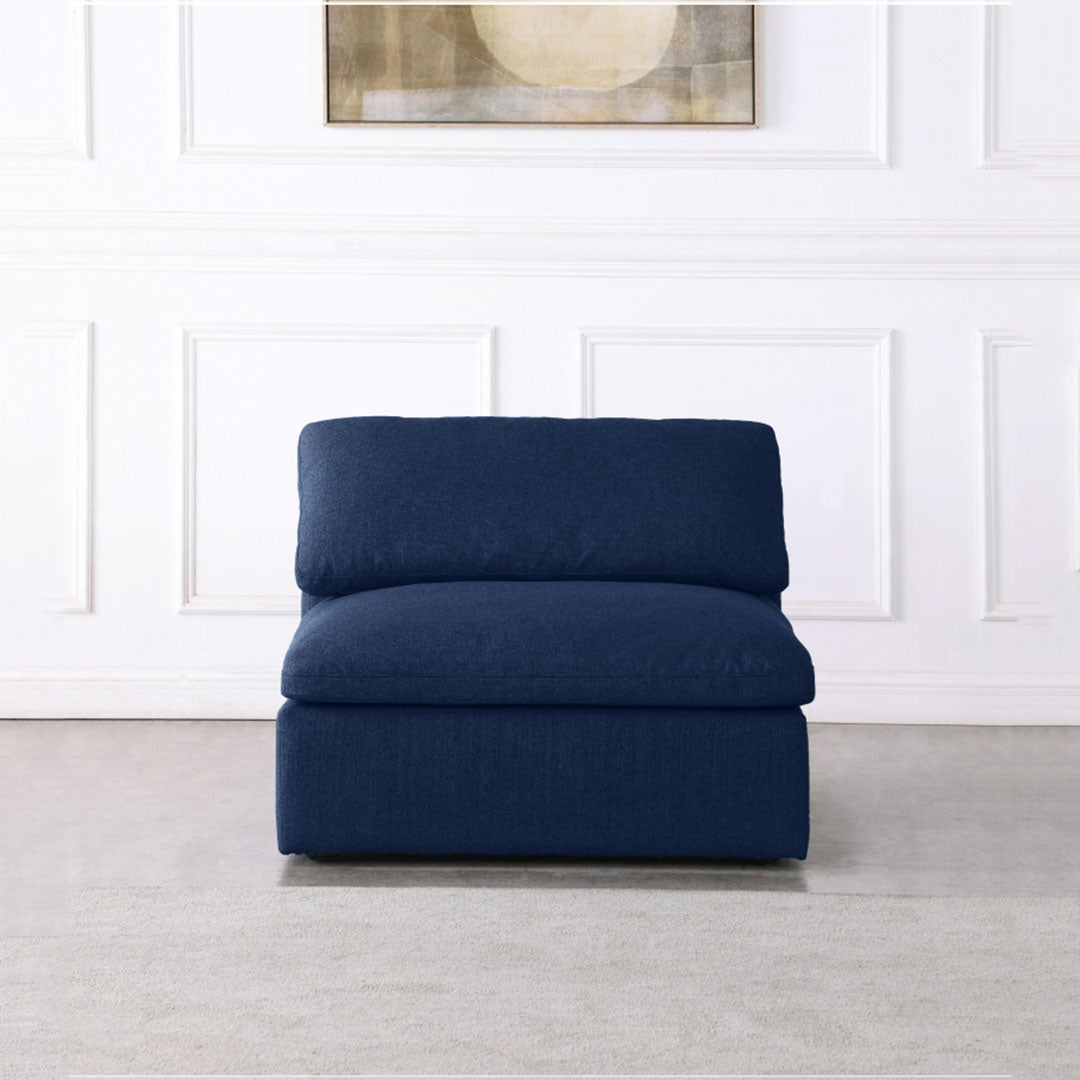 Serene Linen Textured Fabric Deluxe Comfort Armless Chair