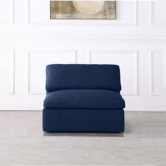 Serene Linen Textured Fabric Deluxe Comfort Armless Chair