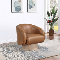 Gibson Faux Leather Swivel Accent Chair