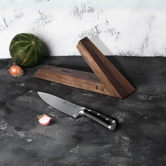 TAI Triangle Walnut Wood Knife Block