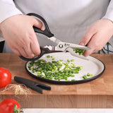 9-Inch Heavy Duty Utility Kitchen Shears with Blade Holder, Black or White